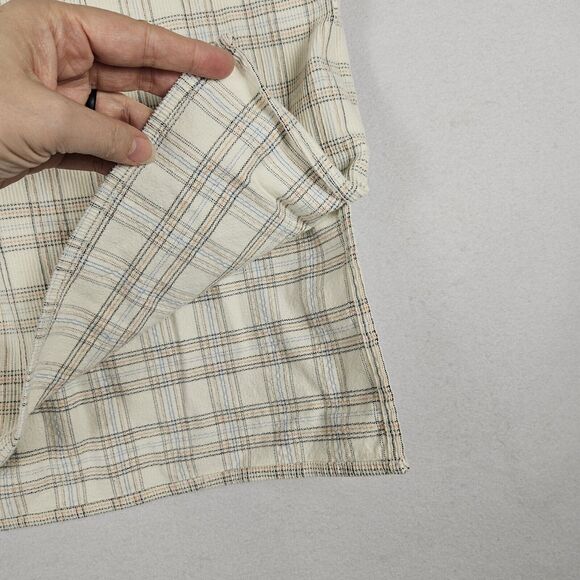 MADEWELL Ex-Boyfriend Corduroy Plaid Flannel Shirt MC063 Small Oversized Baggy - Picture 9 of 16